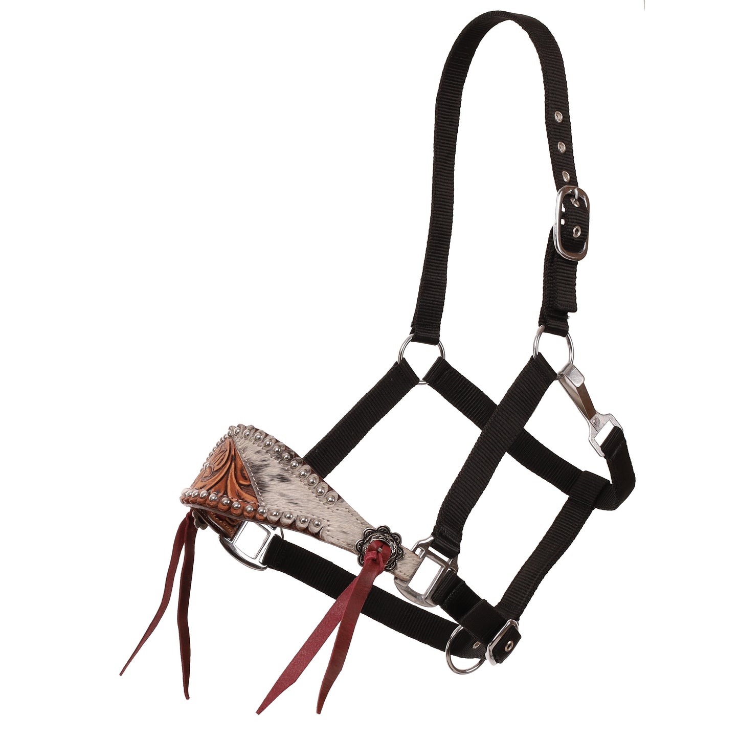 722809 - Cowpuncher Black Nylon Thin Bronc Halter