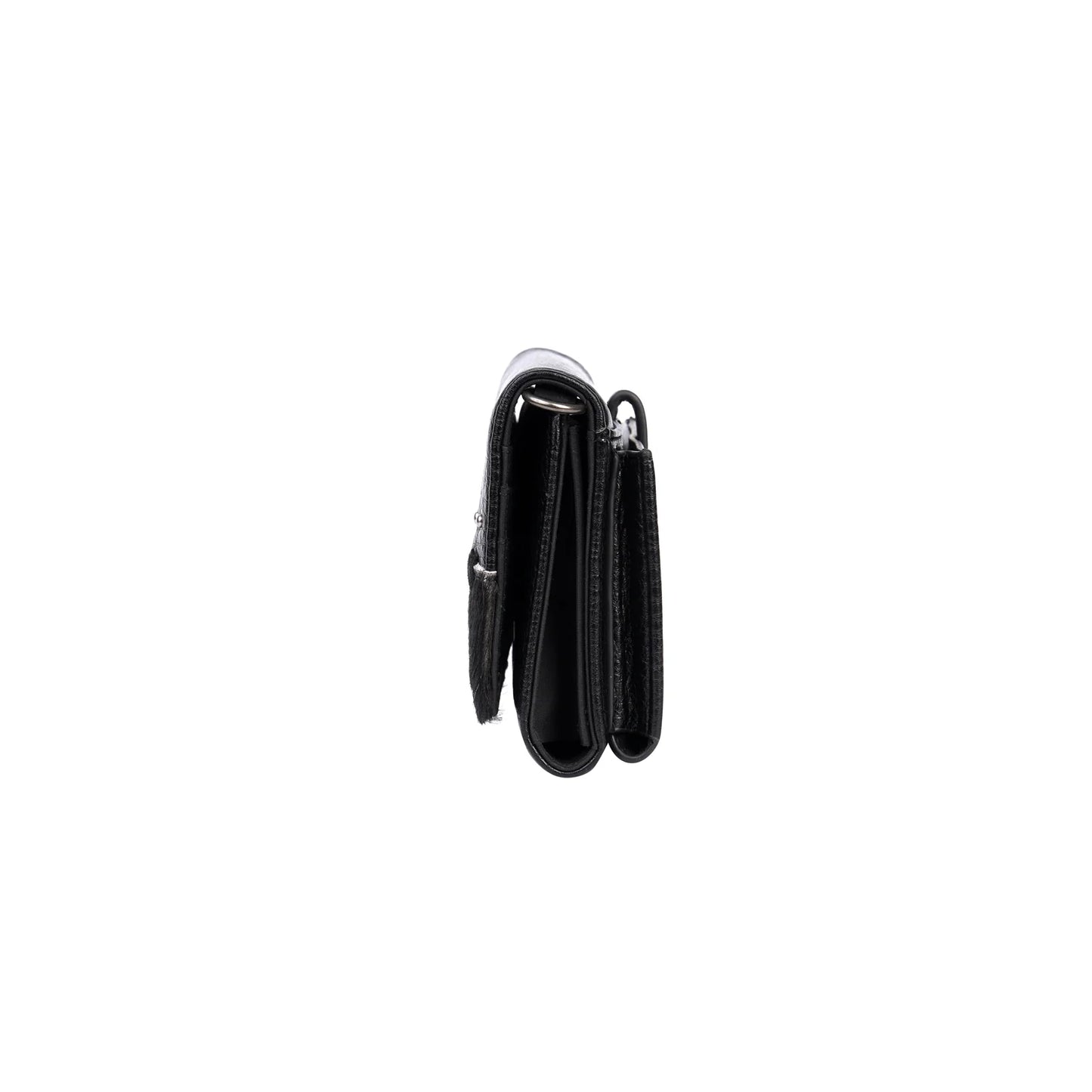 FIO002BK - Montana West Hair-On Cowhide Collection Wallet/Crossbody Black