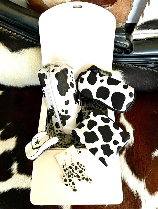 13 - Gift Pack Black & White Cow Print