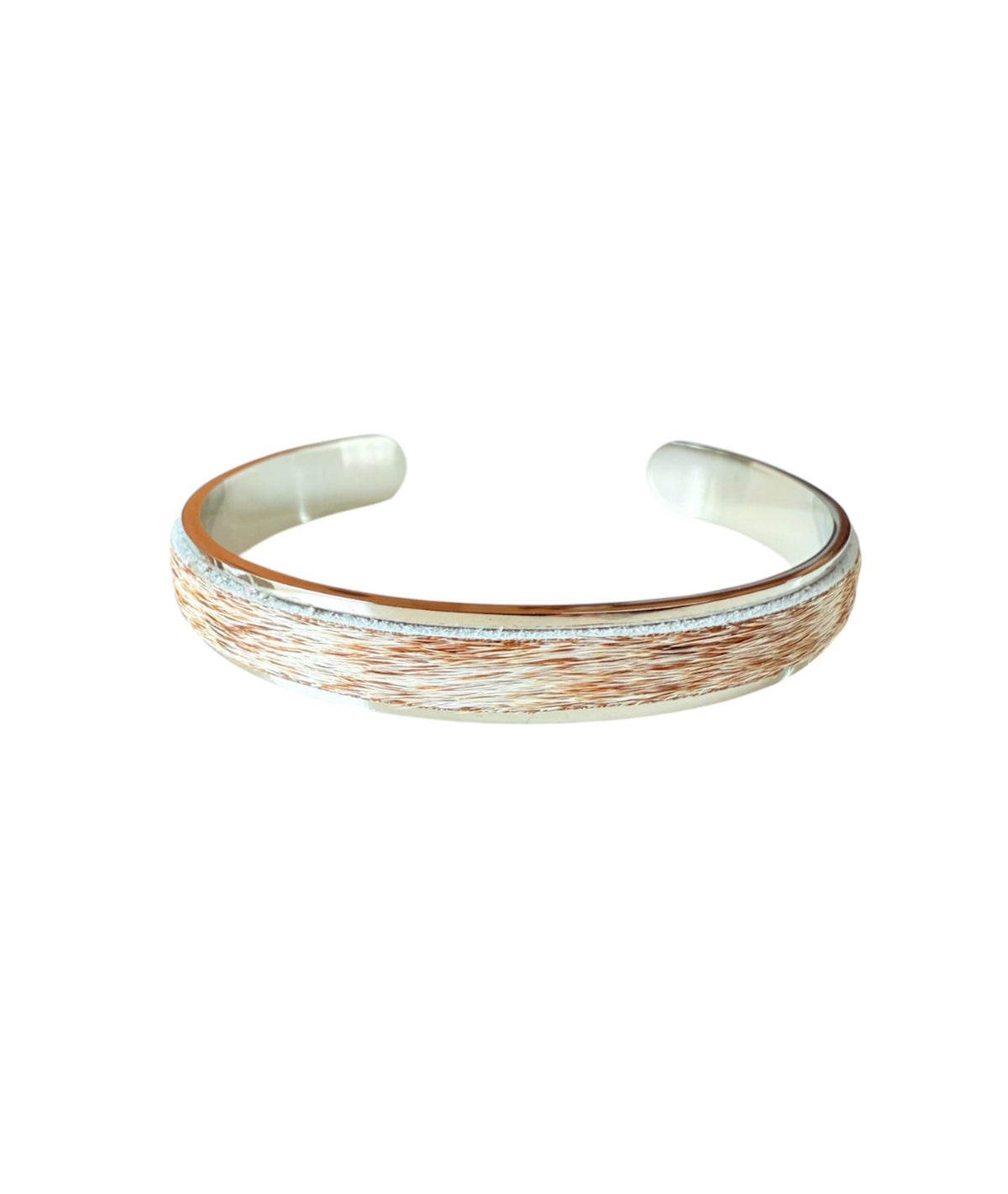 J6846 - Solid/Stainless Steel 3/4 Bangle Cowhide - Rawhide Western Wear