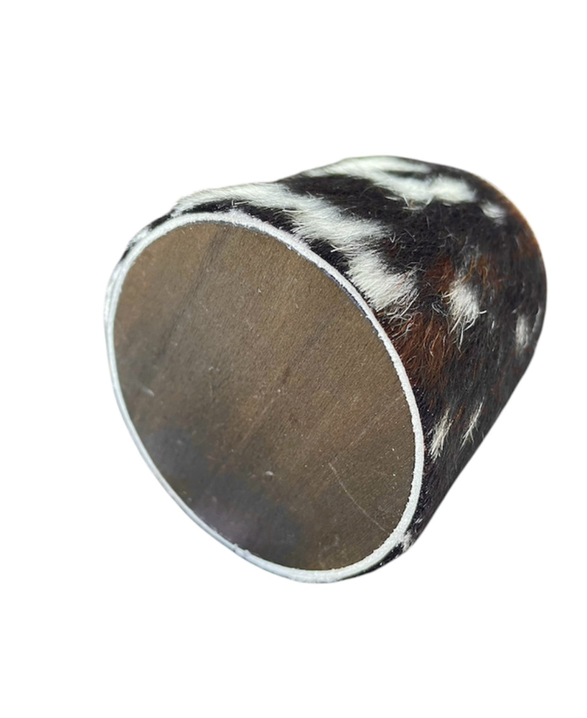 A8839 - Wooden Utensils Holder w Cowhide