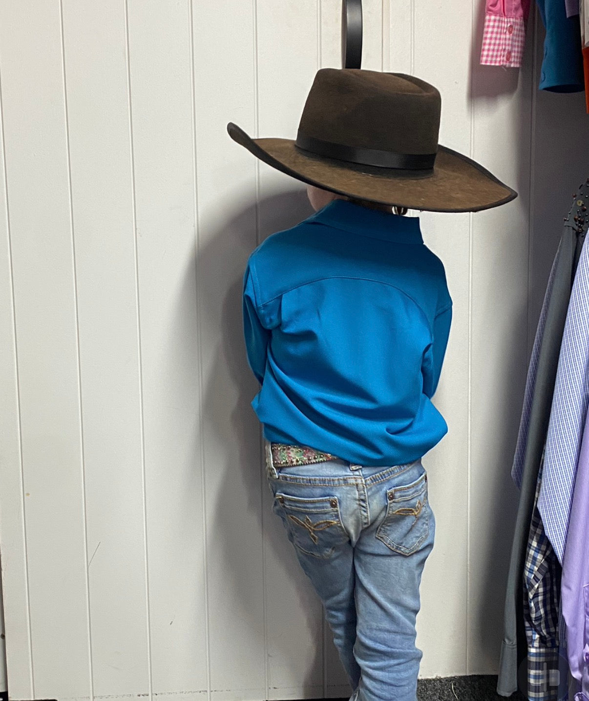 K2051B - Rawhide Denver Blue Kids Work Shirt - Rawhide Western Wear