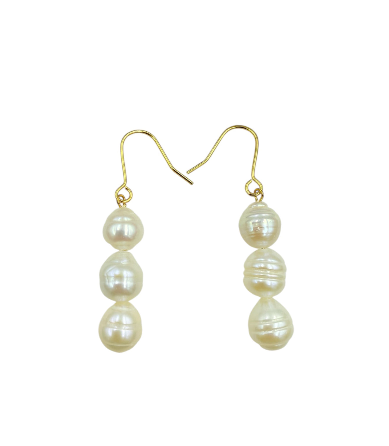 J7065 - Real Pearl Dangle Earring