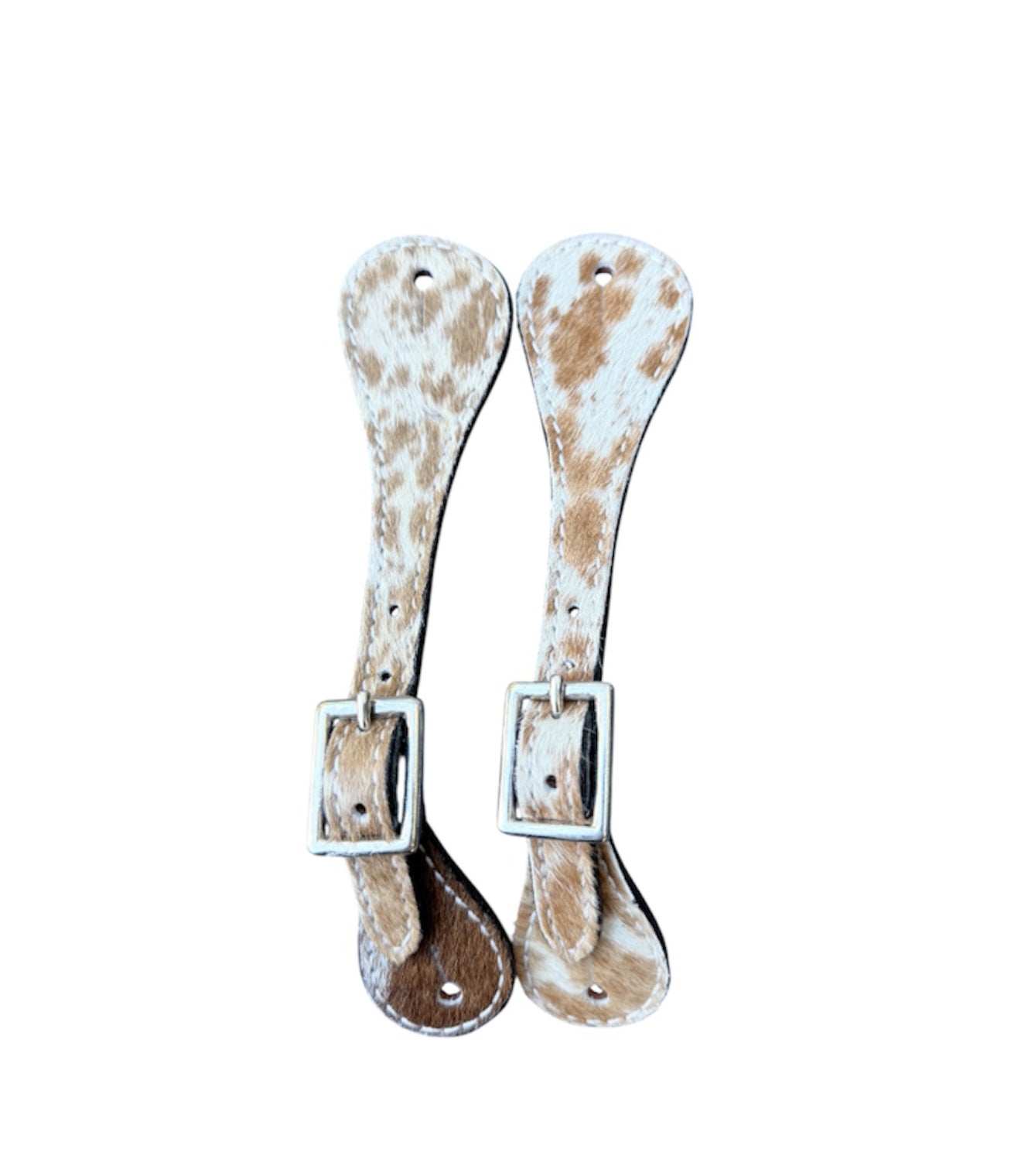 31008A - Leather Hair on Cowhide Youth / Ladies Spur Straps