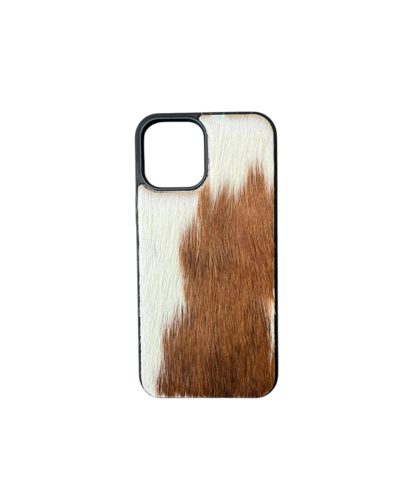 A8793 - IPhone 12 Pro Max Hair on Hide Leather w Rubber Case