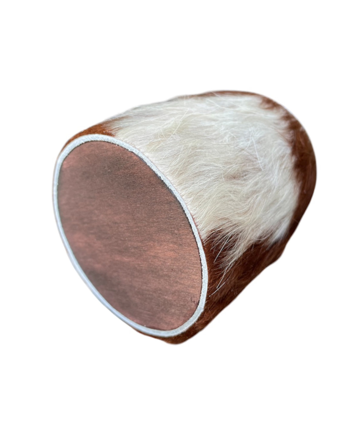 A8838 - Wooden Utensils Holder w Cowhide