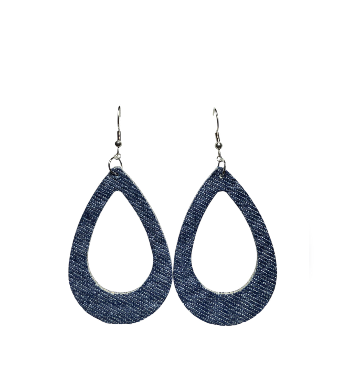 J7044F - Denim Dangle Earrings