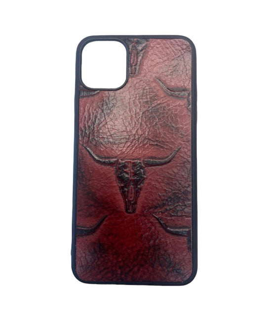 A8441 - IPhone 14 Pro Tooled Leather w Rubber Case