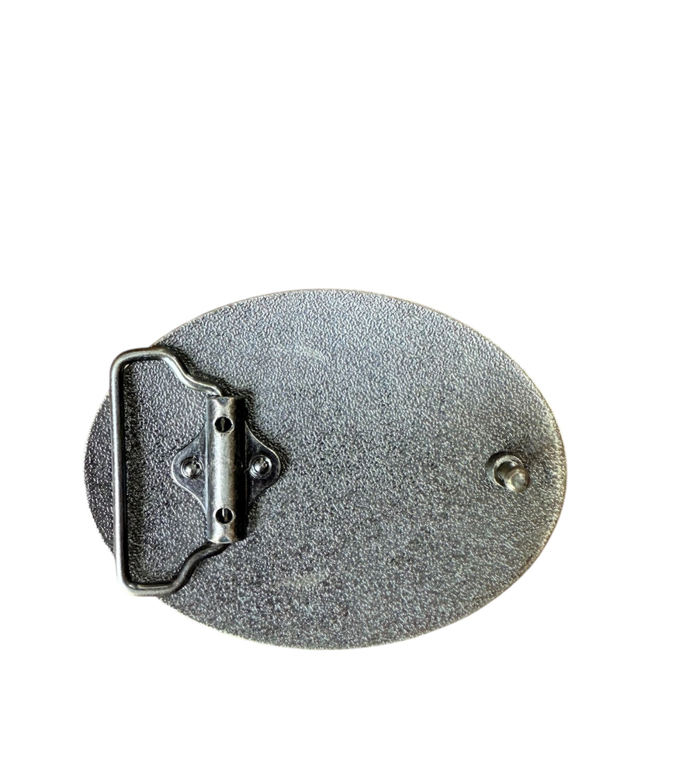 A8874 - Silver Antique Colour Western Buckle w Real Cowhide insert