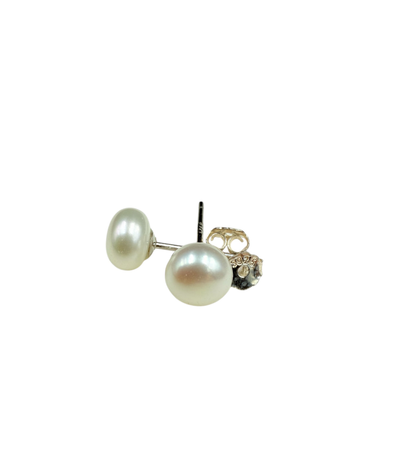 J7058 - Real Pearl White Stud Earring
