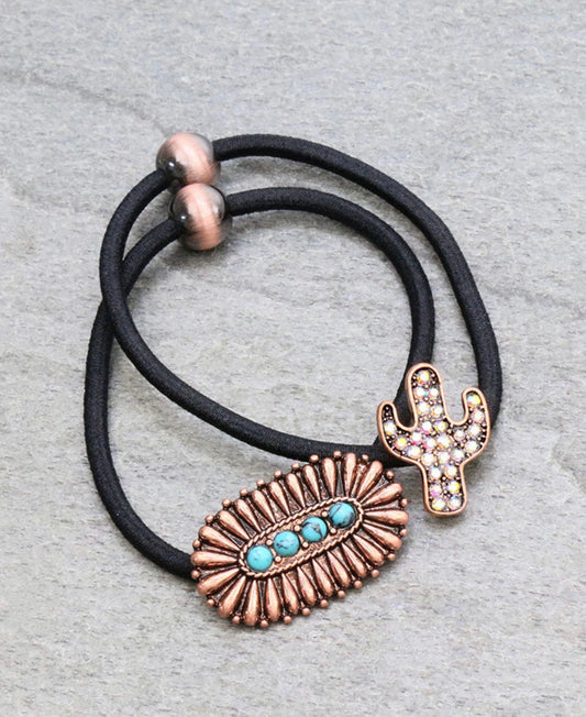 J6531COP - 3.5″ 2-Pack Concho Hair Ties