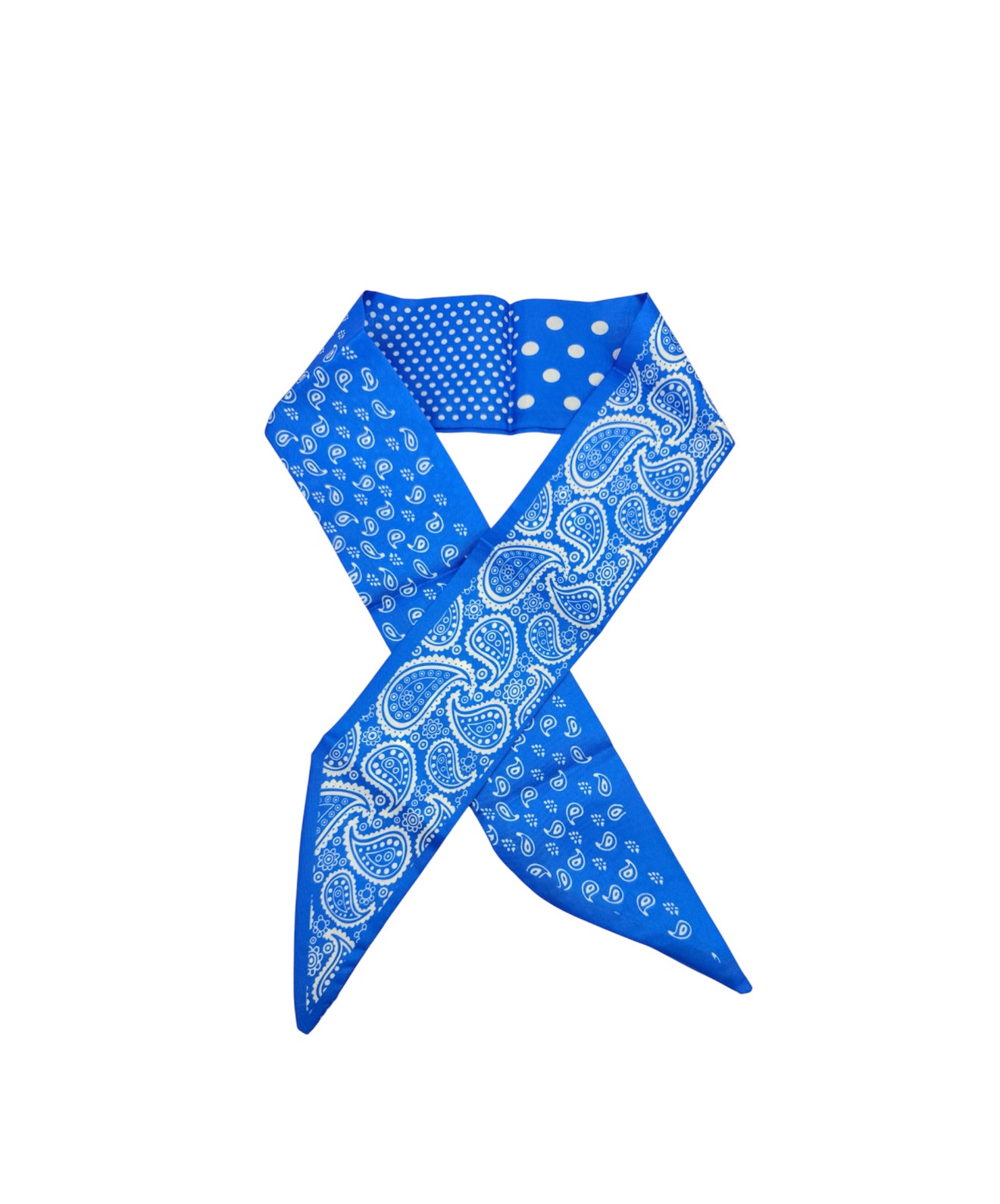 A8988 - Paisley & Poker Dots Thin Neck Tie