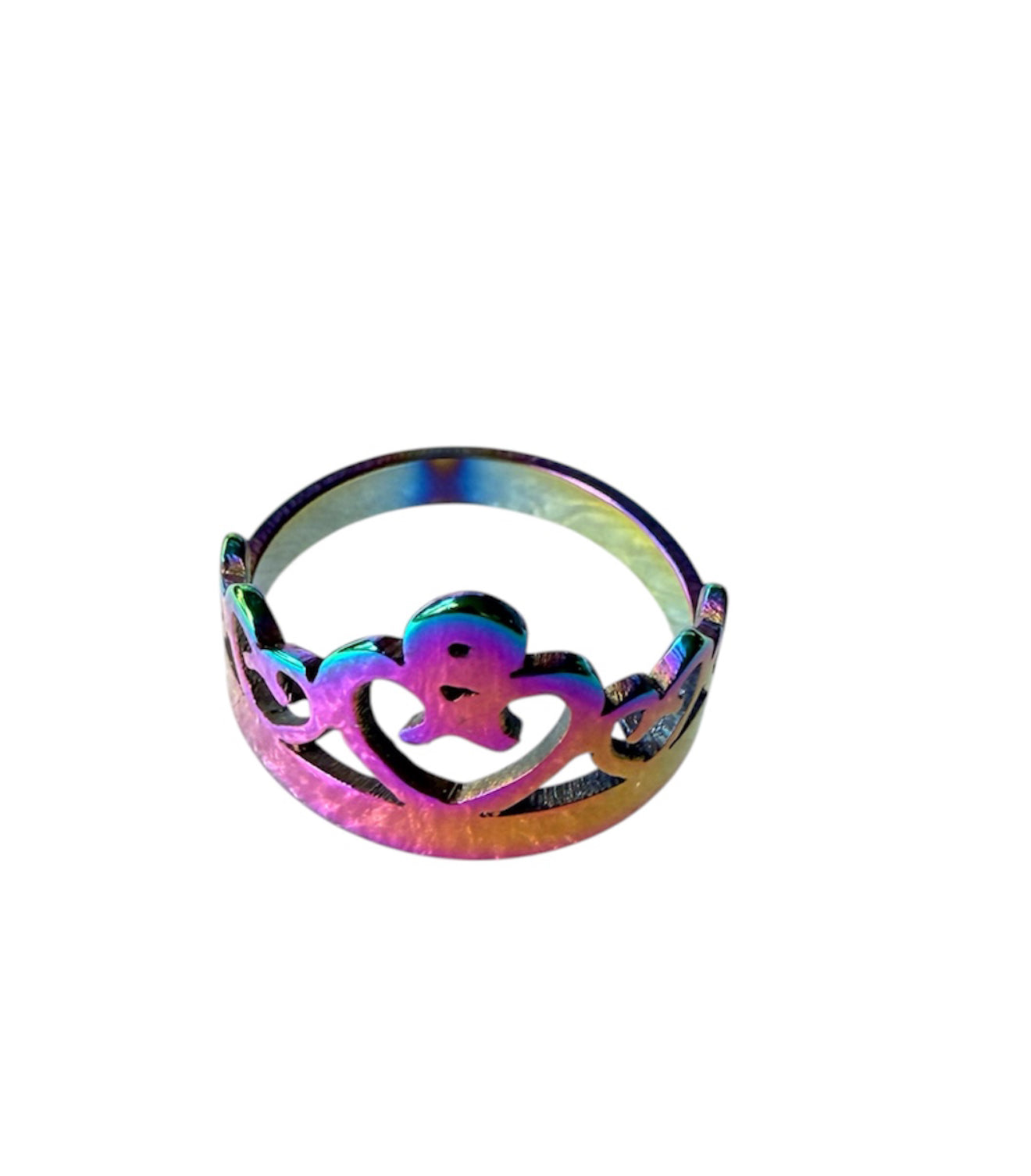 J7165 - Petrol Colour S/S Western Style Ring - Rawhide Western Wear