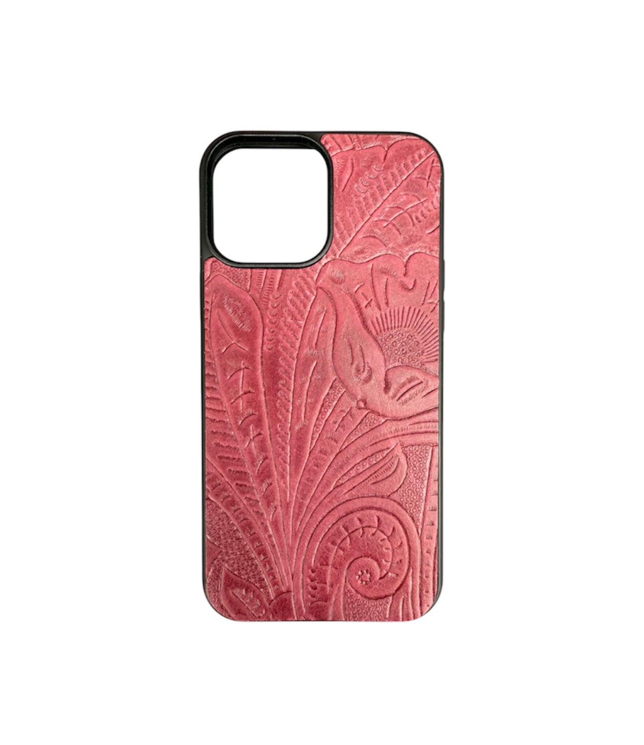 A8590 - IPhone 13 Pro Max Tooled Leather w Rubber Case