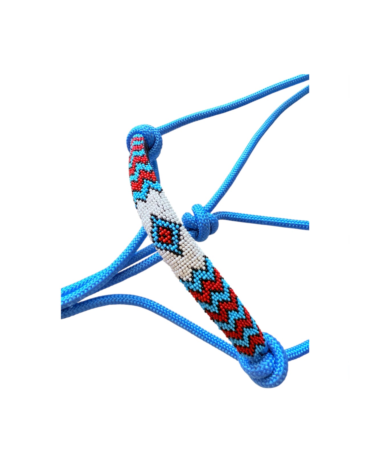 T5572LB - Beaded Rope Halter with Detachable Lead Rope – Cob to Full