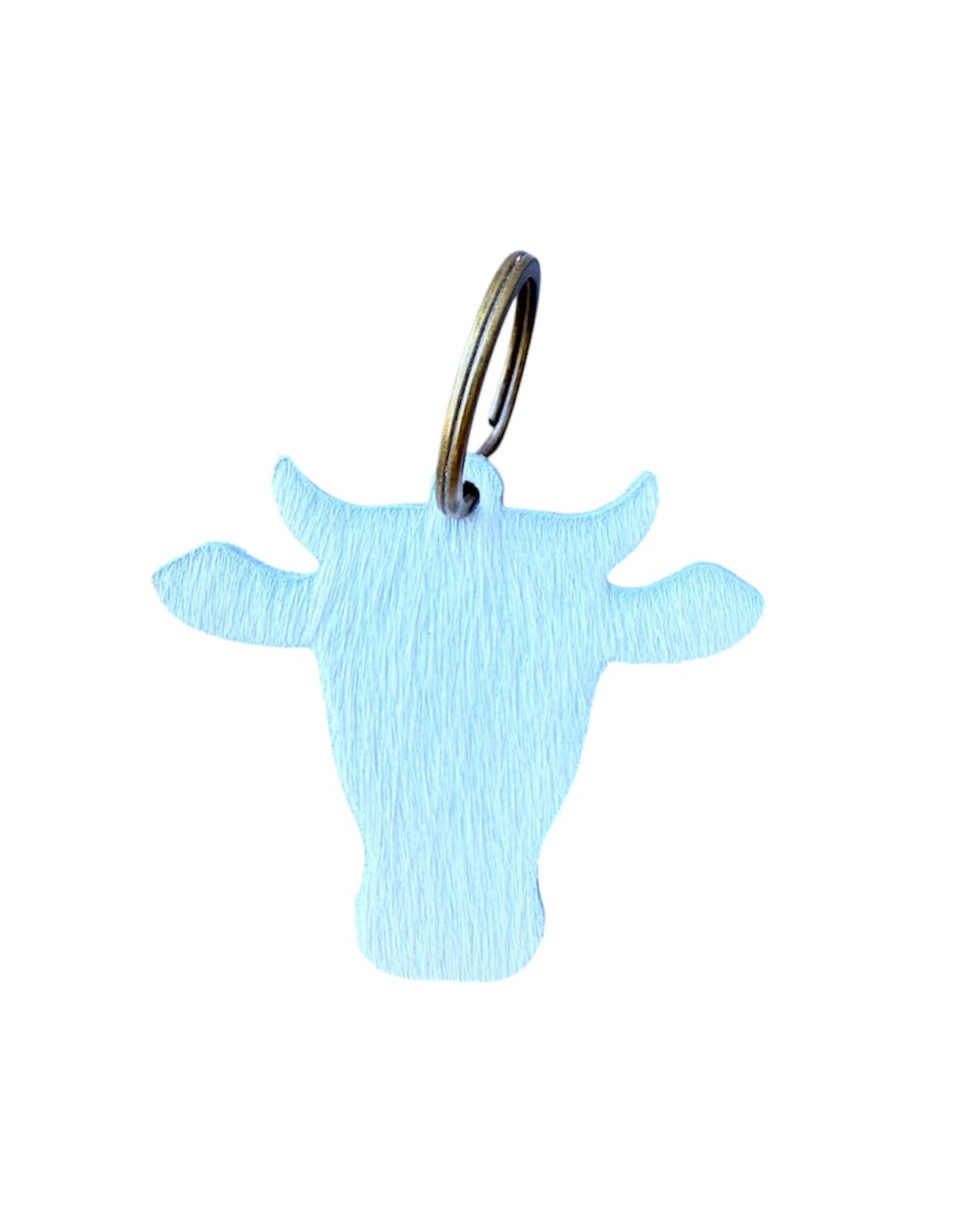 A8735 - Double Sided 100% Hair On Hide Leather Cow Keychain