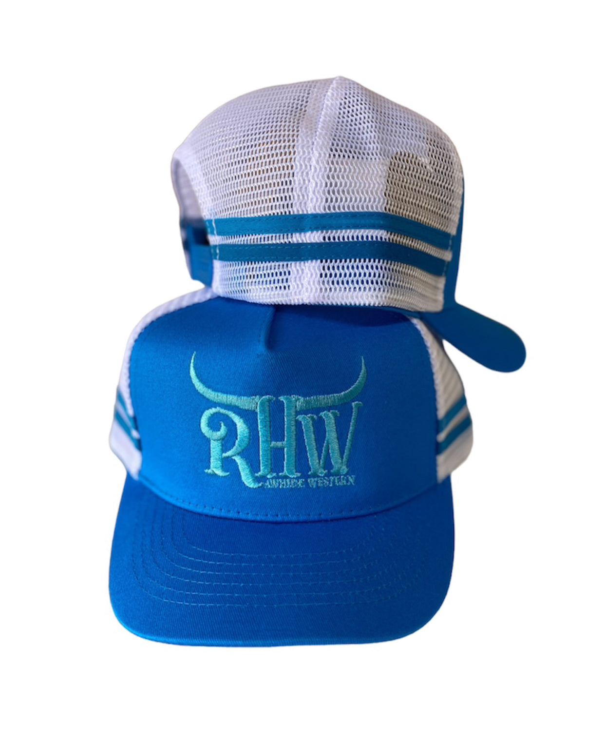 KP4182 KIDS Rawhide Blue White Blue Country Trucker Cap