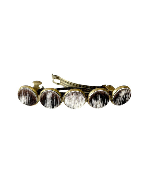 J6642 - Western Cowhide Hair Clip Barrette