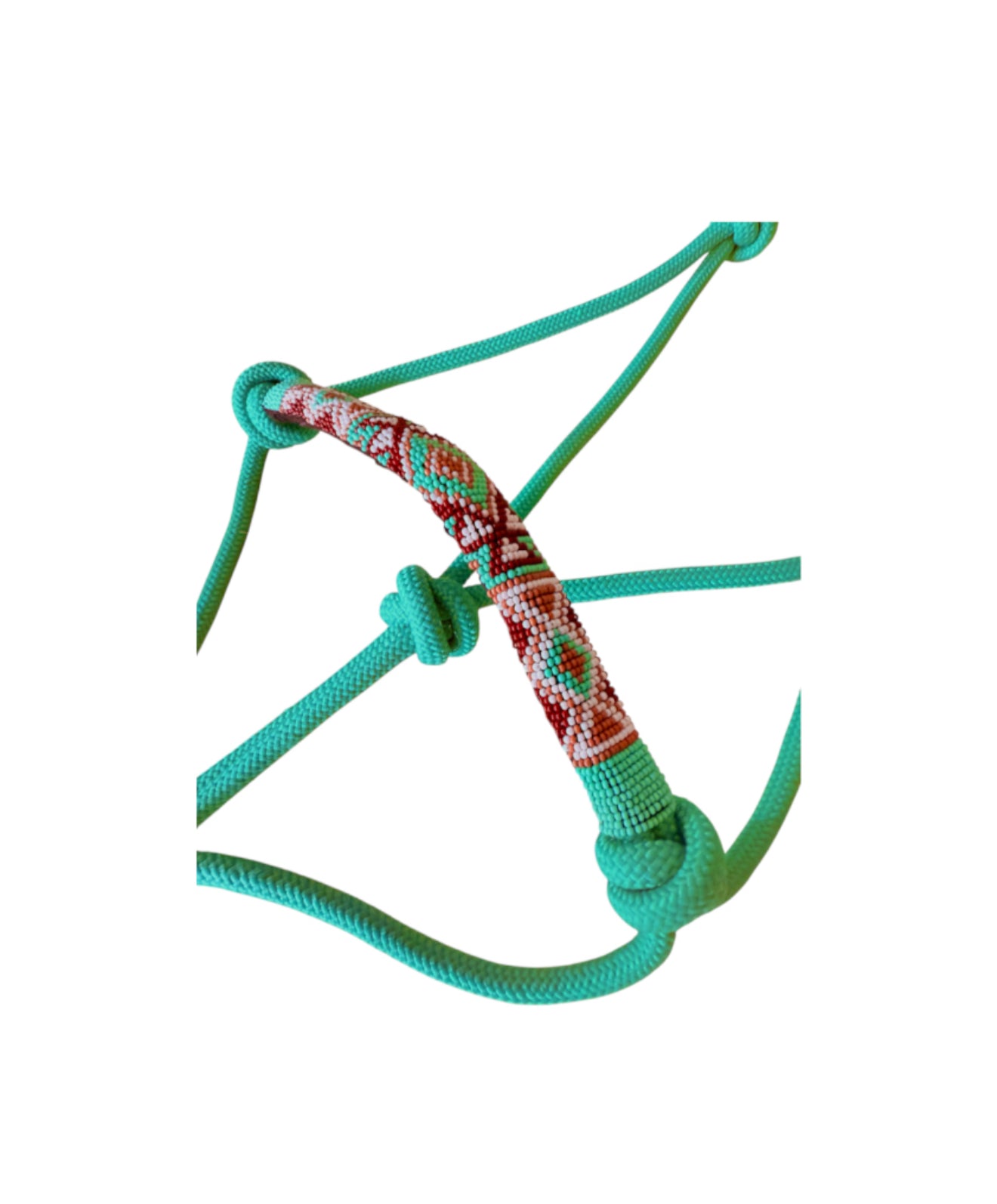 T5572T - Beaded Rope Halter with Detachable Lead Rope – Cob to Full