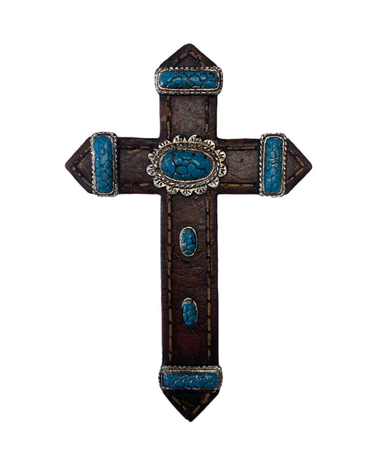 RA7128C - Turquoise Stone Cross Ornament