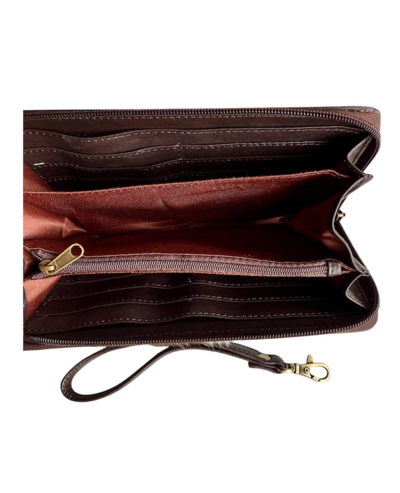 L71062CF - Ladies Wristlet Cowhide Wallet