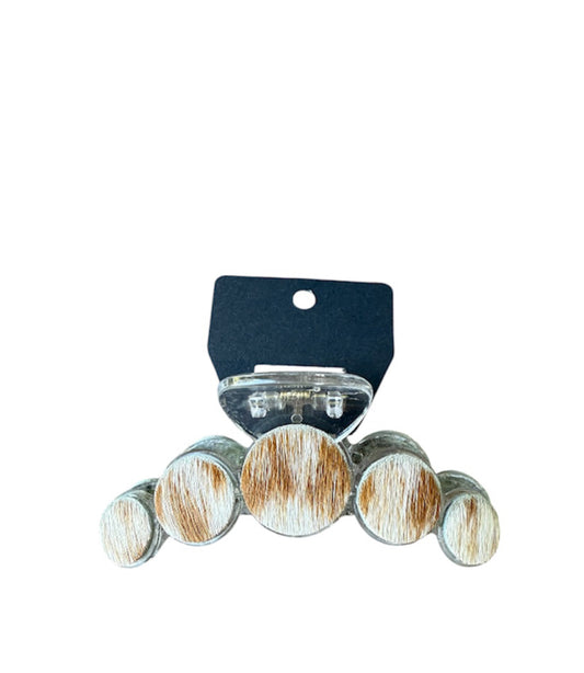 J6892A -  Cowhide Large Hair Claw Clip