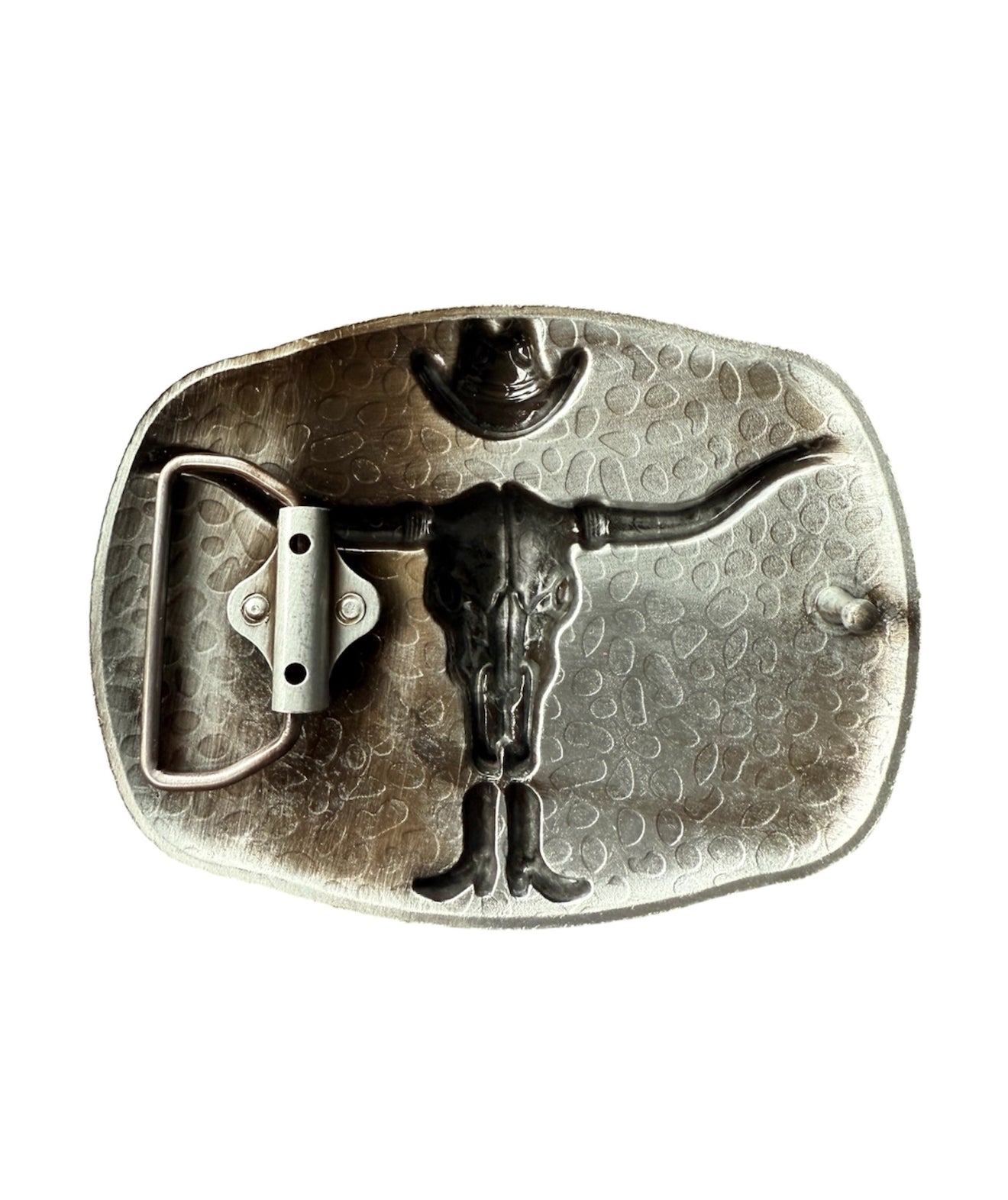 A8828B - Western Longhorn Skull Embellishment Buckle - Rawhide Western Wear