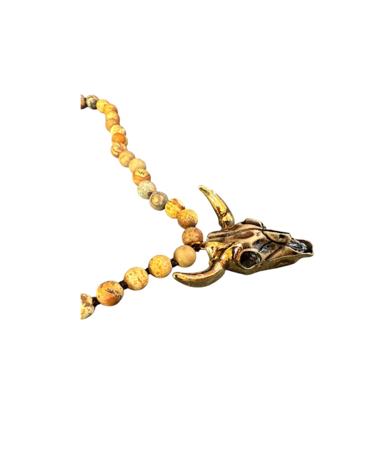 J7006 - Resin Bull Pendant Necklace