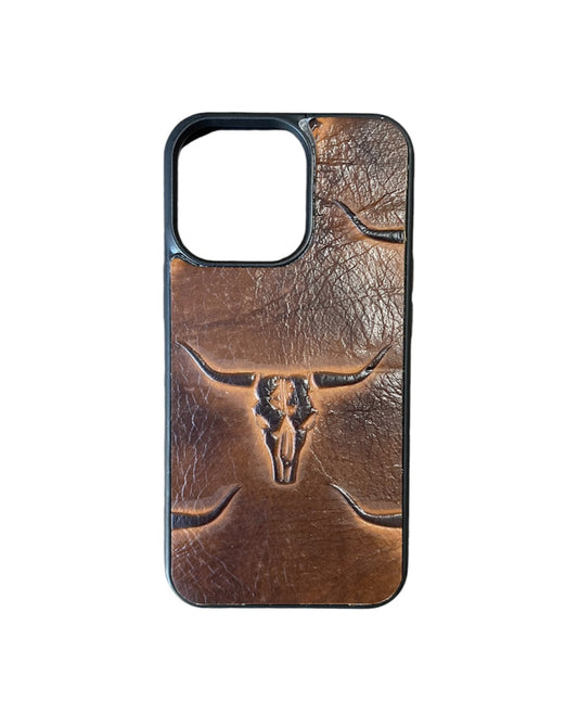 A8426 - IPhone 13 Pro Tooled Leather w Rubber Case