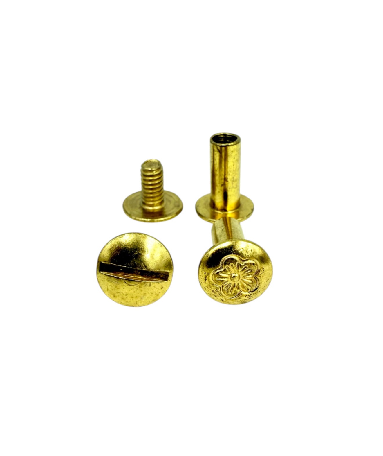 A7110 - 10mm Chicago Screw Floral Embossed