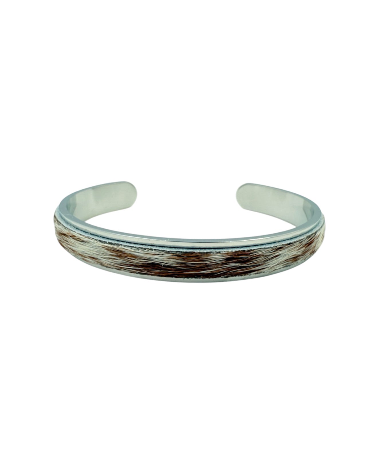 J7004 - Solid/Stainless Steel 3/4 Bangle Cowhide - Rawhide Western Wear