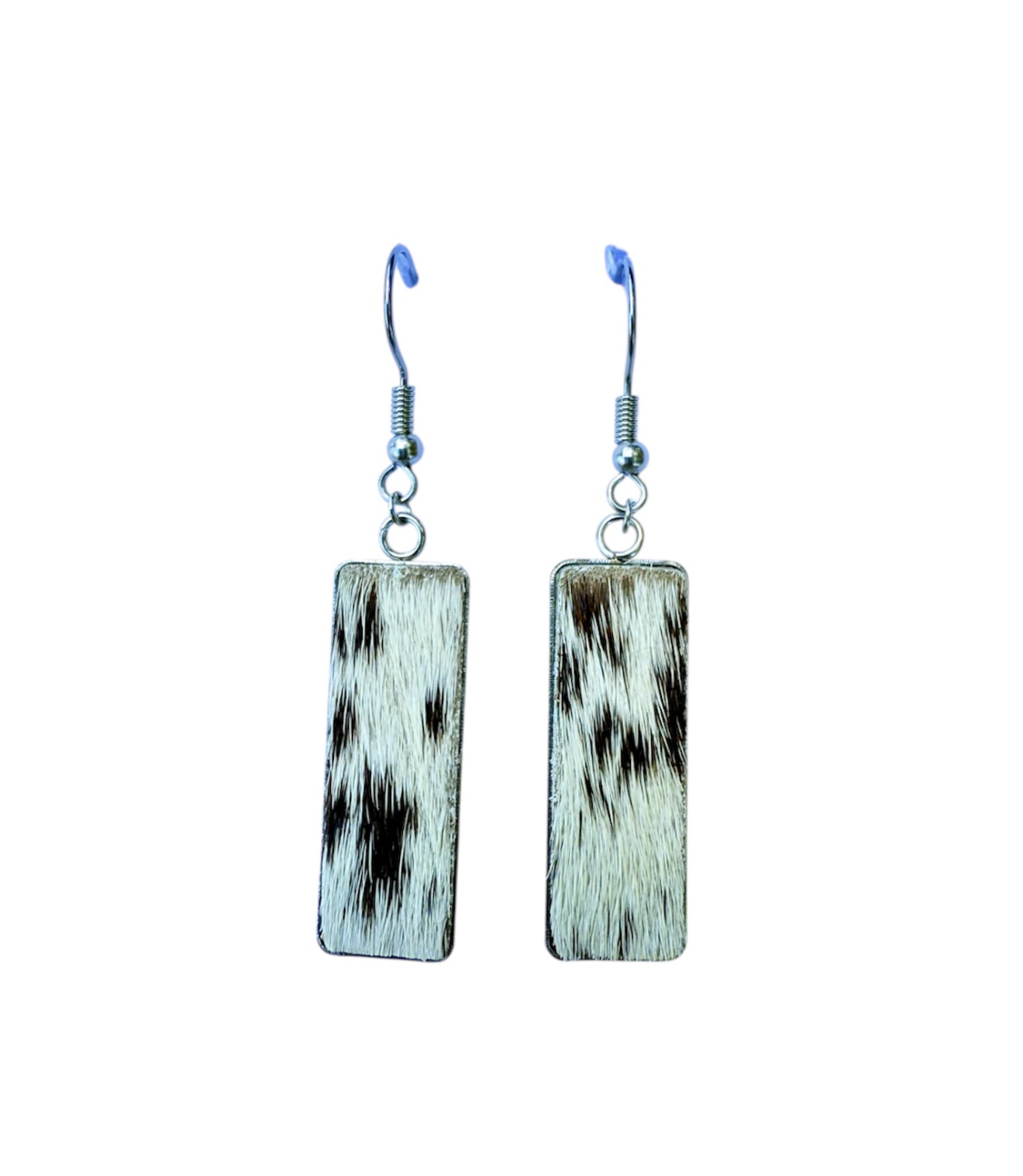 J6696B - 100% Hair on Hide Earrings Dangles