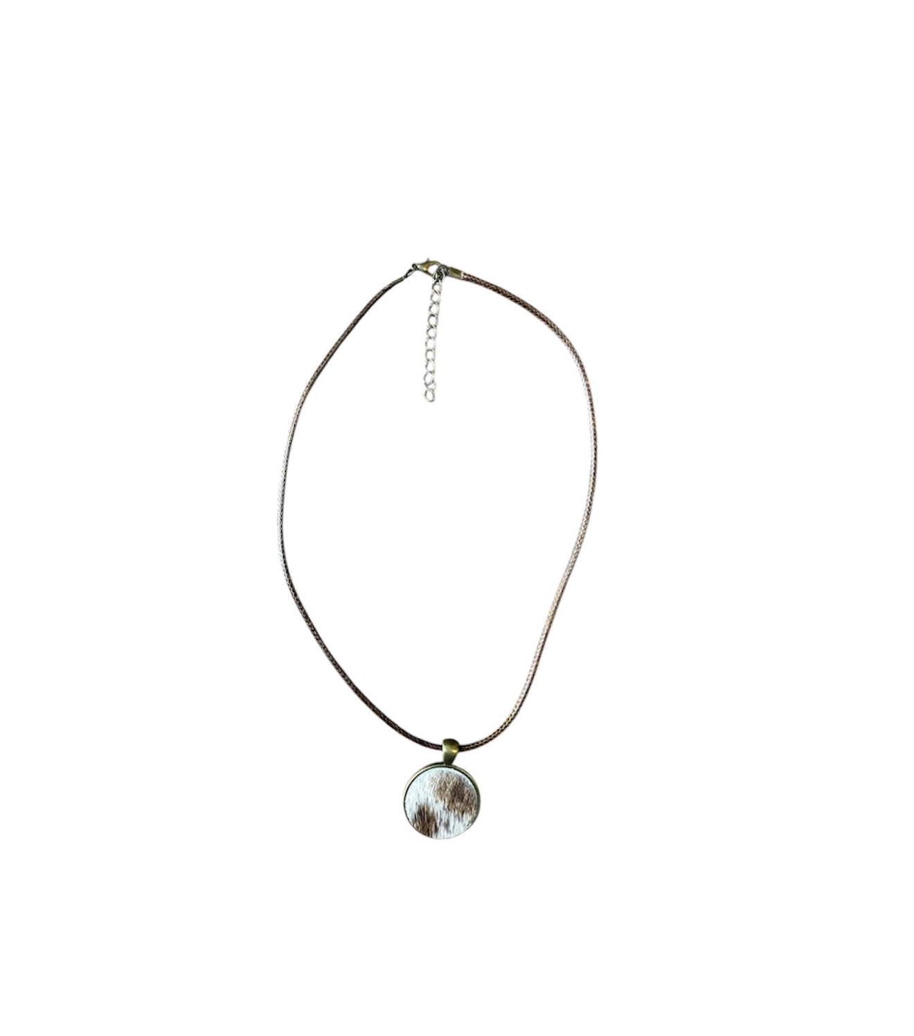 J6915 - 100% Cowhide Pendant Necklace
