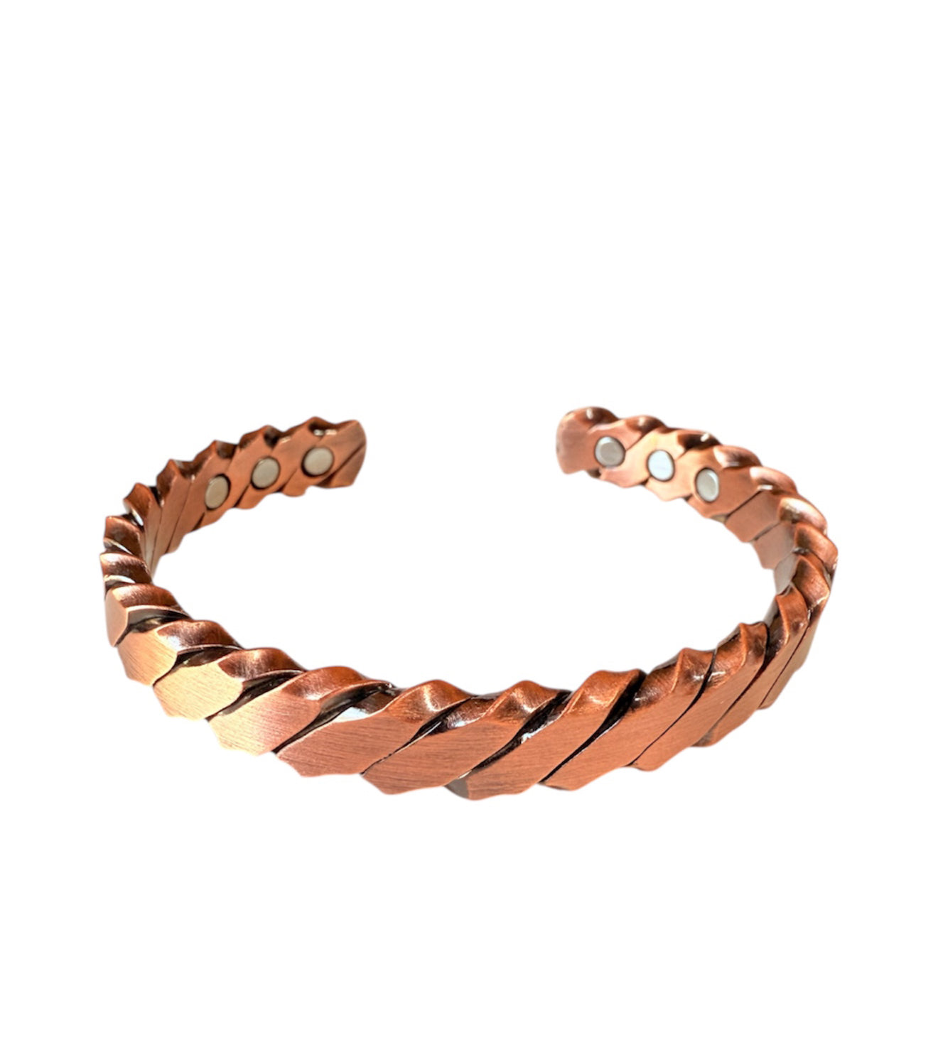 J6887 - Copper Bangle 3/4 Twisted Plain
