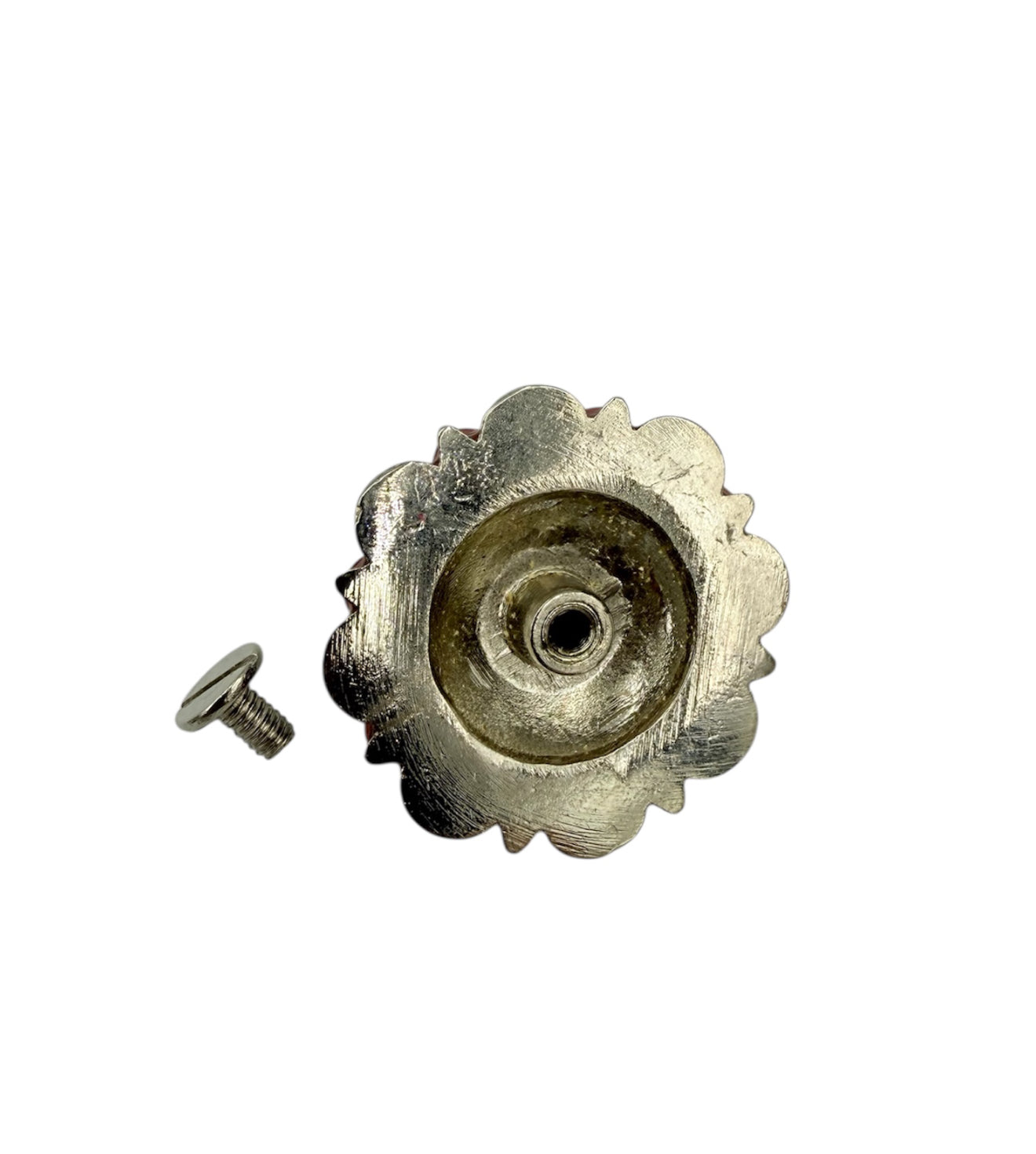 A7690 - Round Antique Copper Berry with Blue Stone Concho