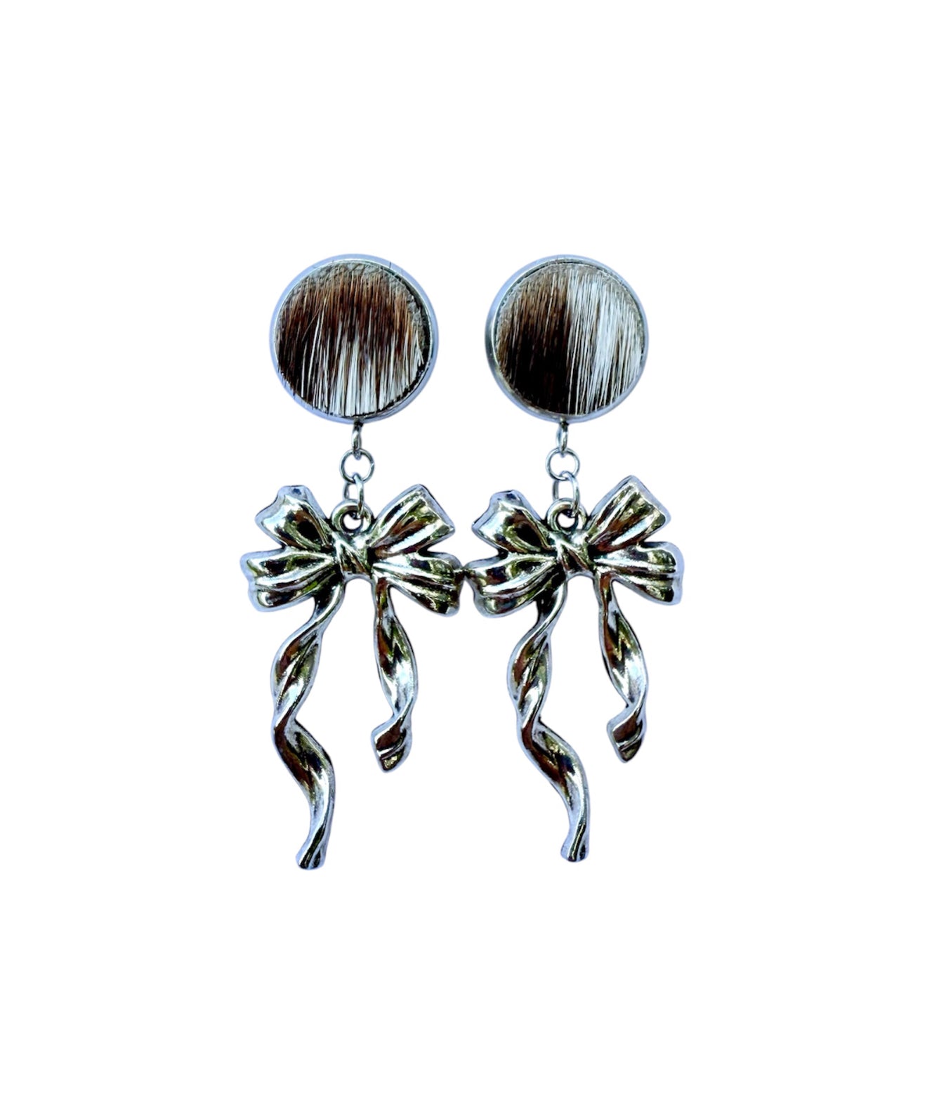 J6668E - 100% Hair on Hide Earrings
