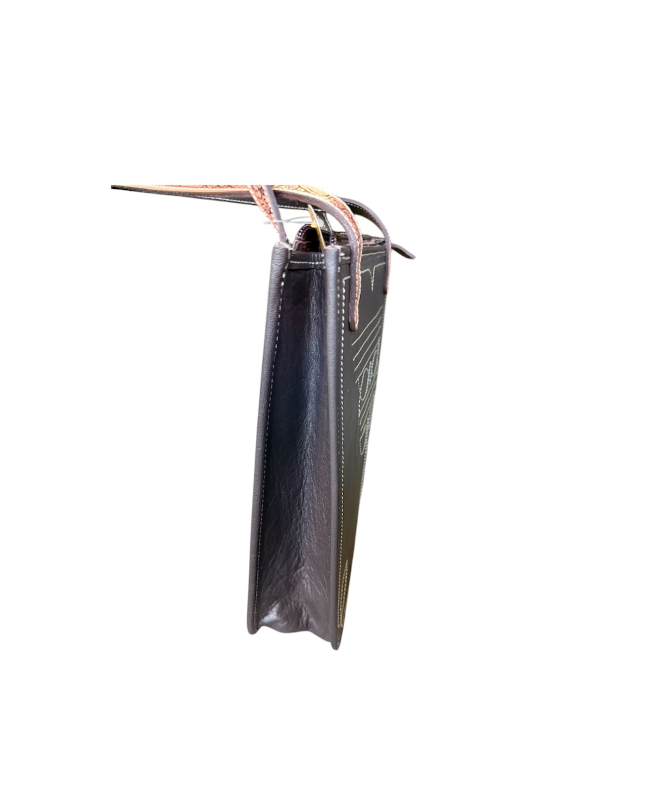AB81 - Tooling Leather Boot Stitch Bag