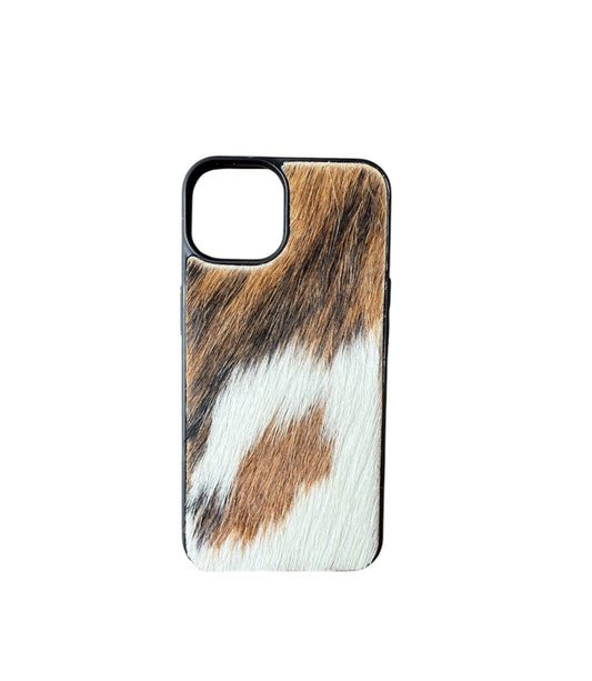 A8433 - IPhone 14 Hair on Hide Leather w Rubber Case
