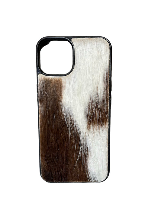 A8432 - IPhone 14 Hair on Hide Leather w Rubber Case