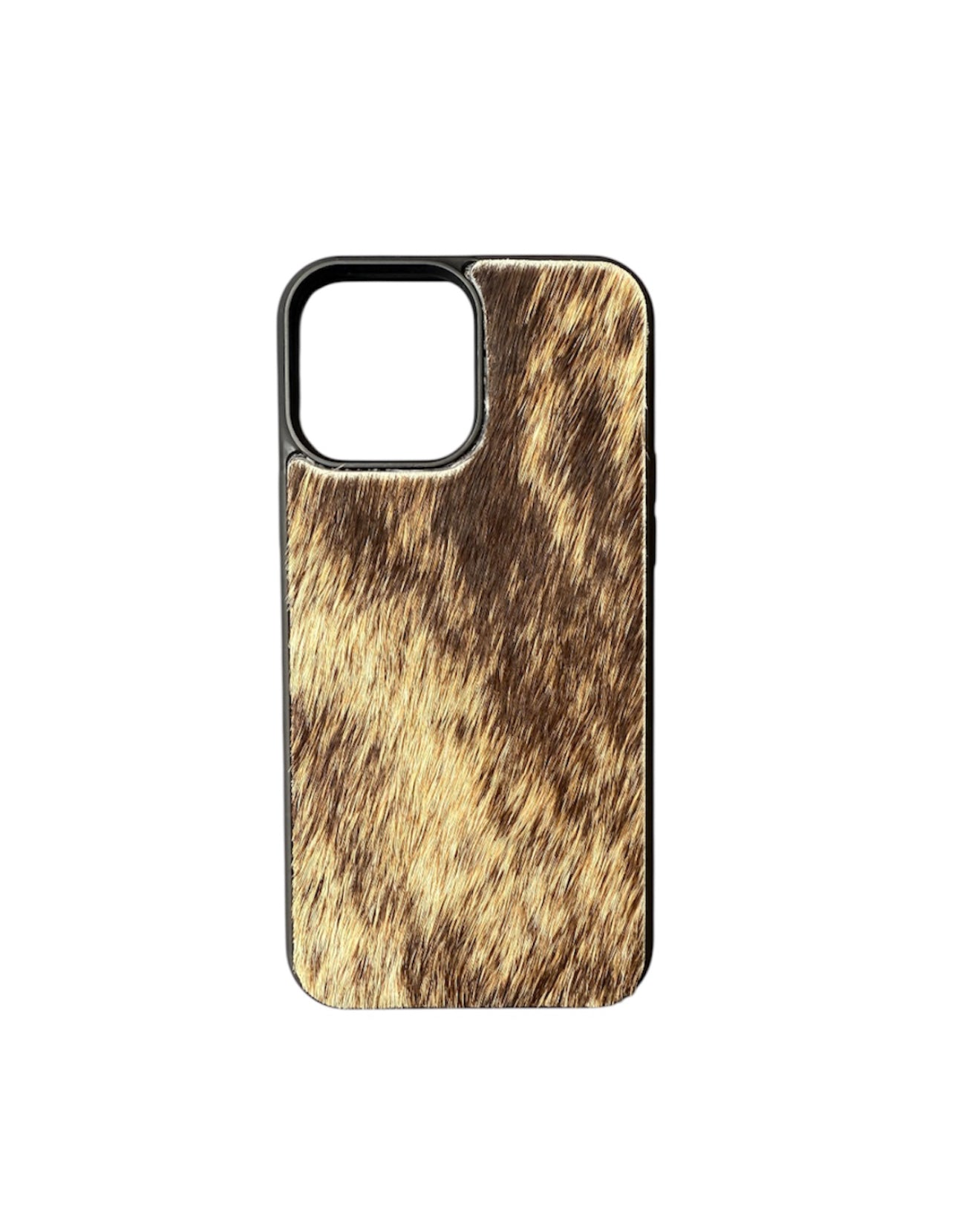 A8628 - IPhone 13 Pro Max Hair on Hide Leather w Rubber Case