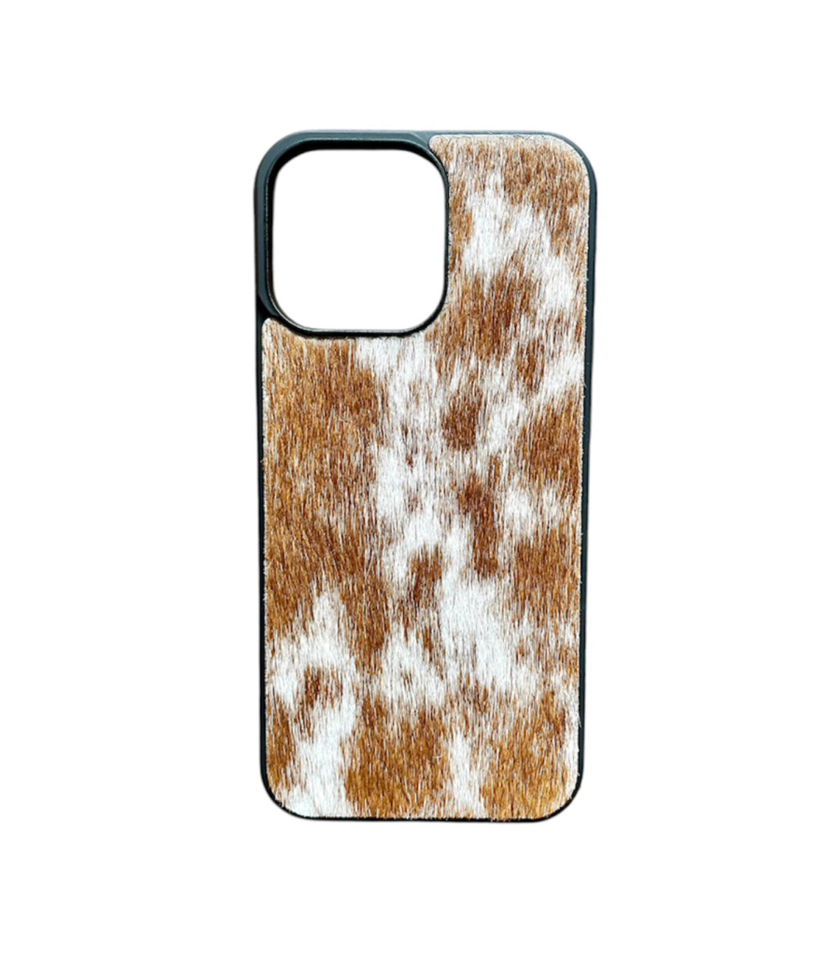 A8815 - IPhone 16 Pro Max Hair on Hide Leather Case