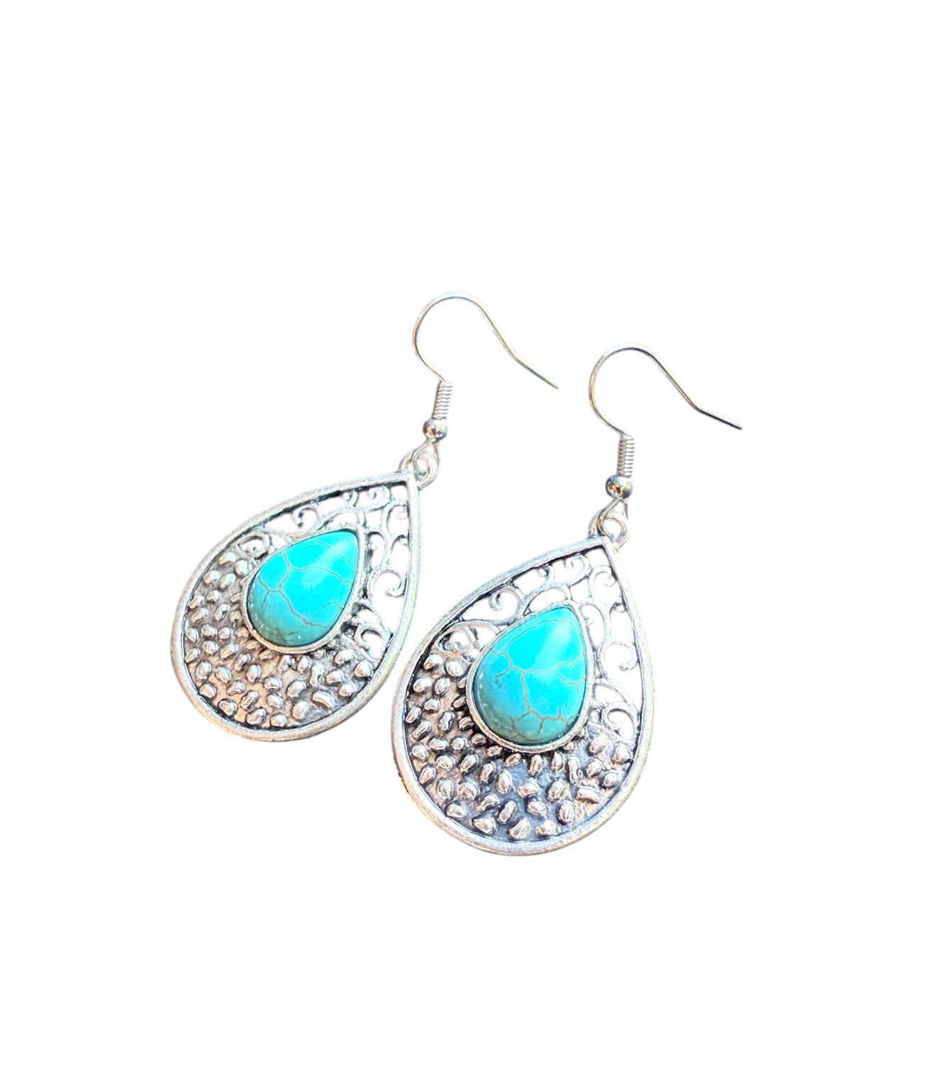 J7085 - Turquoise Earrings & Necklace Set