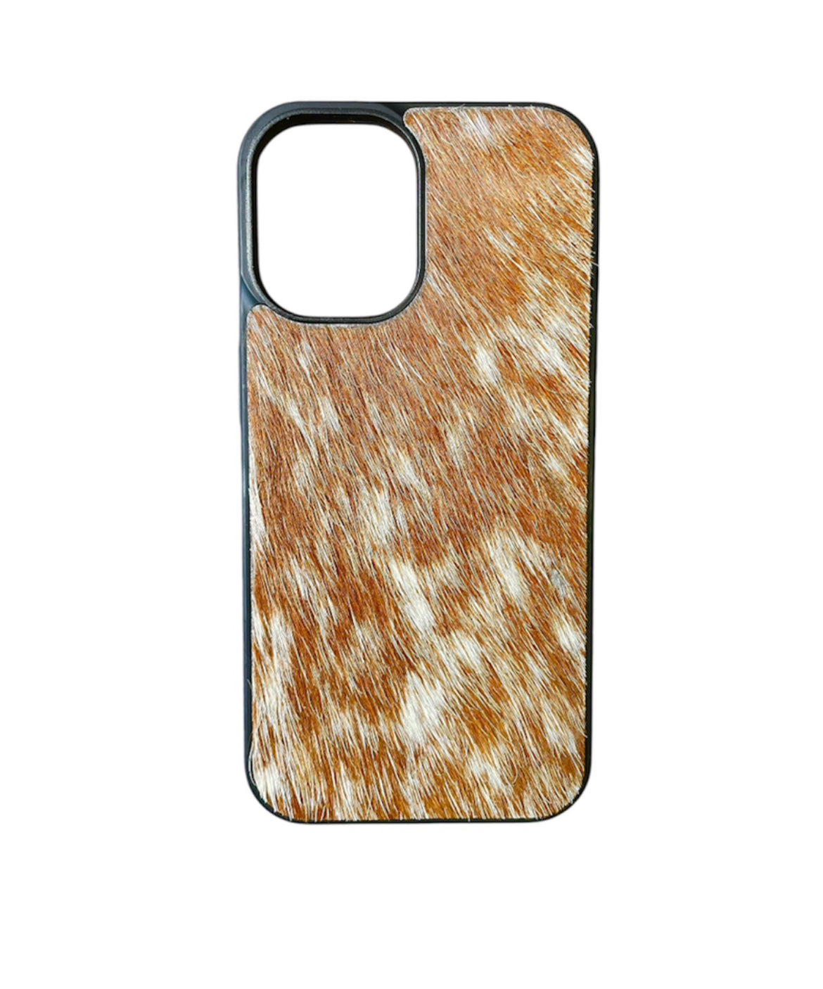 A8797 - IPhone 16 Hair on Hide Leather w Rubber Case