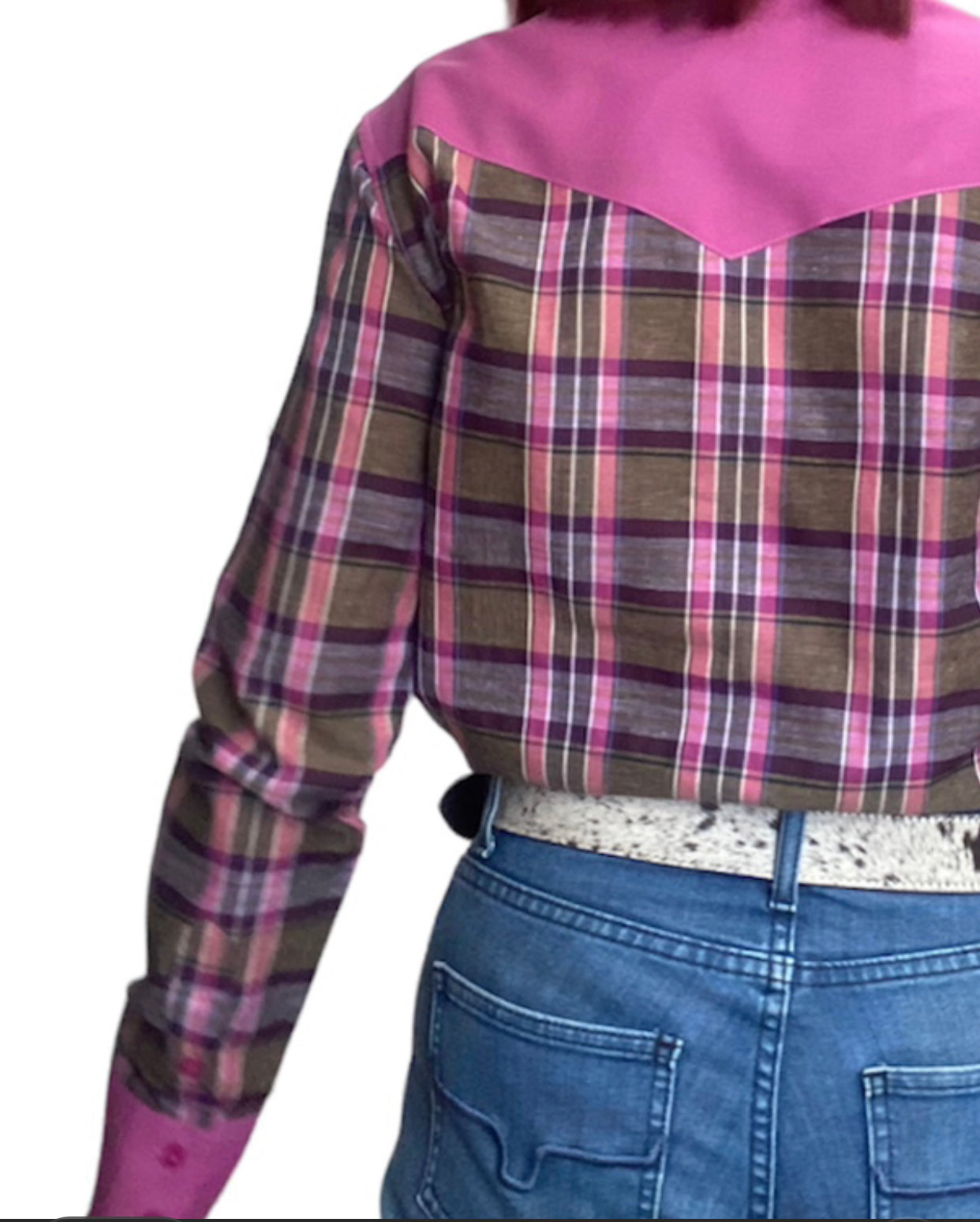 L1460- SAGE Ladies Check Western Shirt