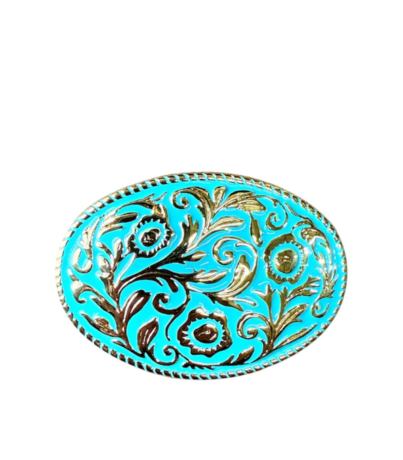 A8512 - Gold Floral Light Blue Colour
