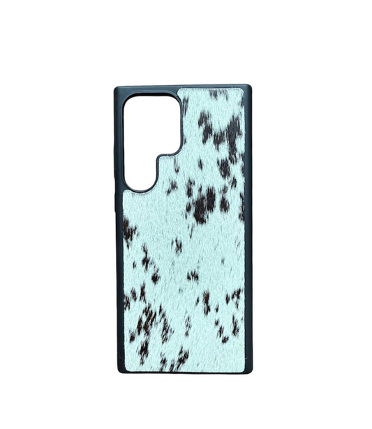 A8719 - Samsung S23 Ultra Hair on Hide Leather w Rubber Case
