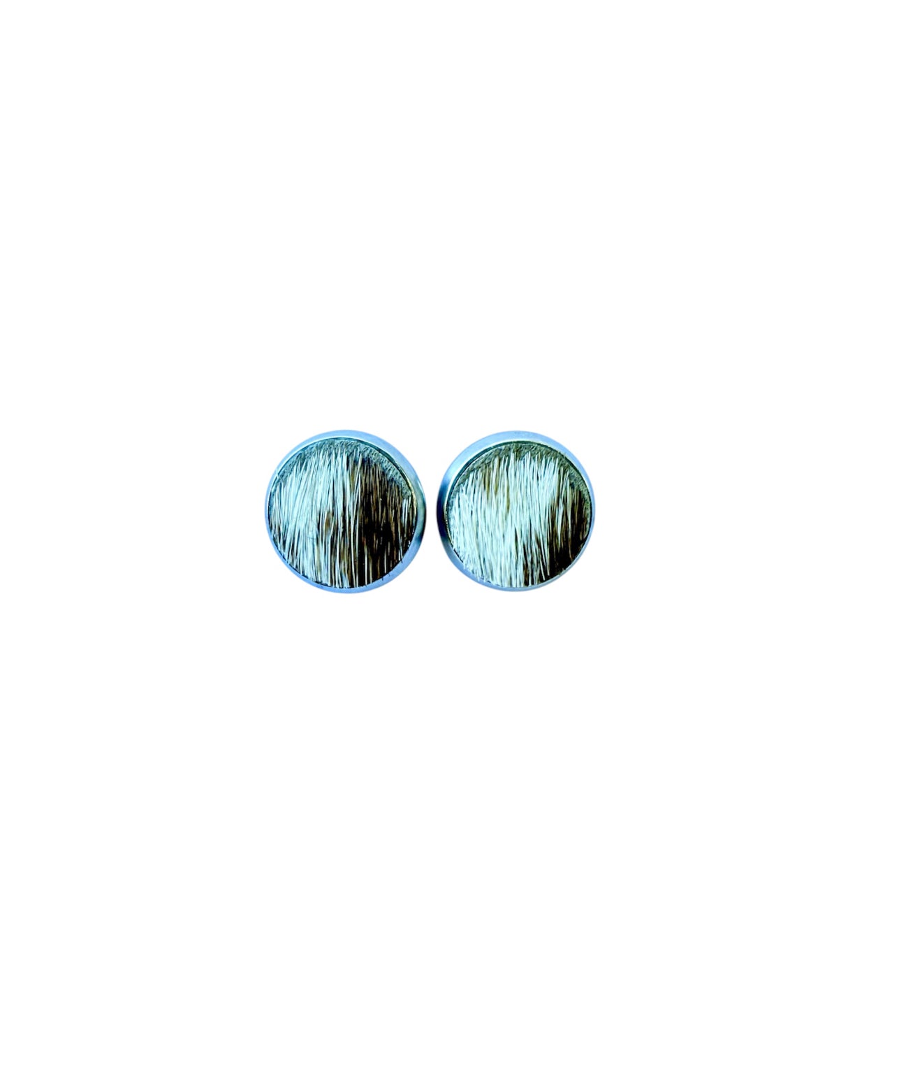 J6970 - 10mm Round Hide Stud Earrings