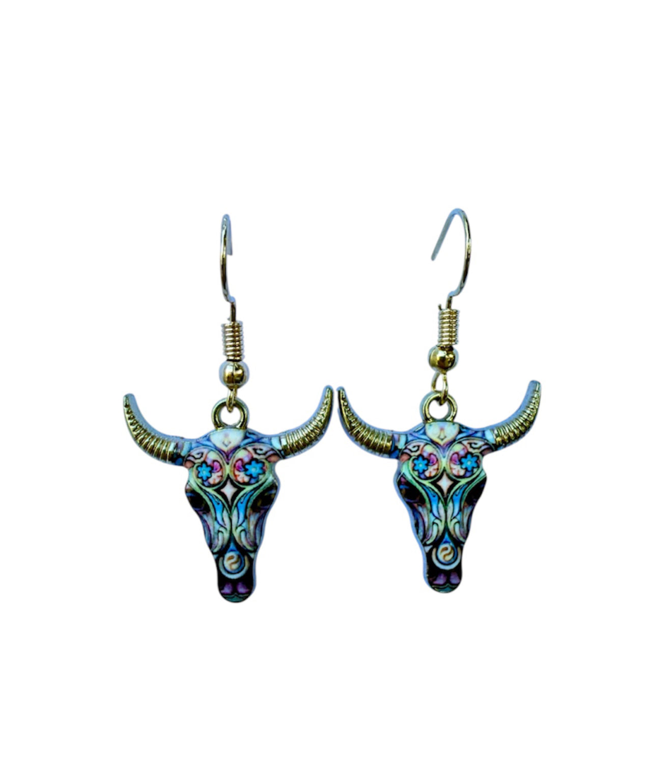 J6439H - Steer Head Earrings
