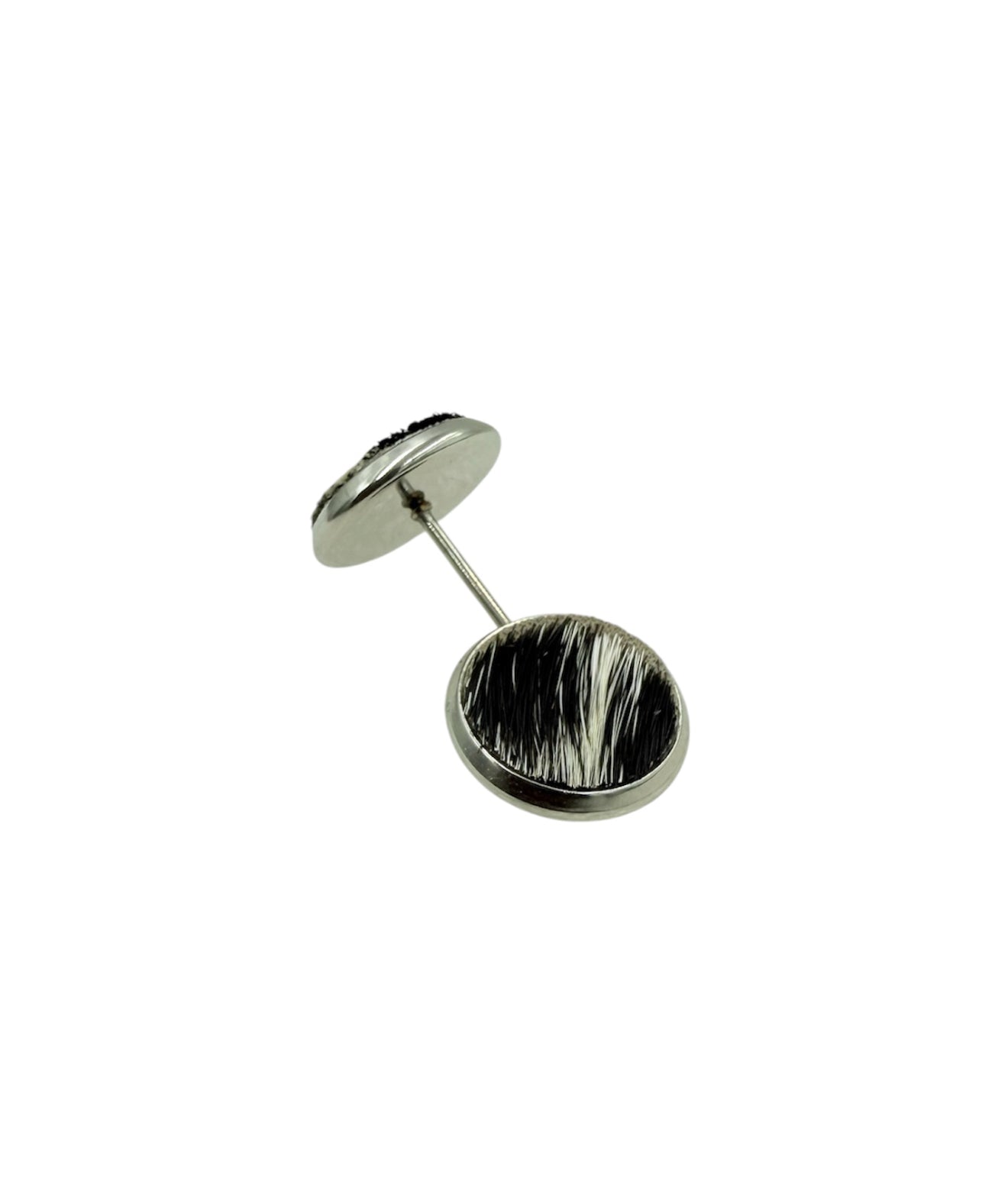 J6971 - Round Hide Stud Earrings 10mm - Rawhide Western Wear