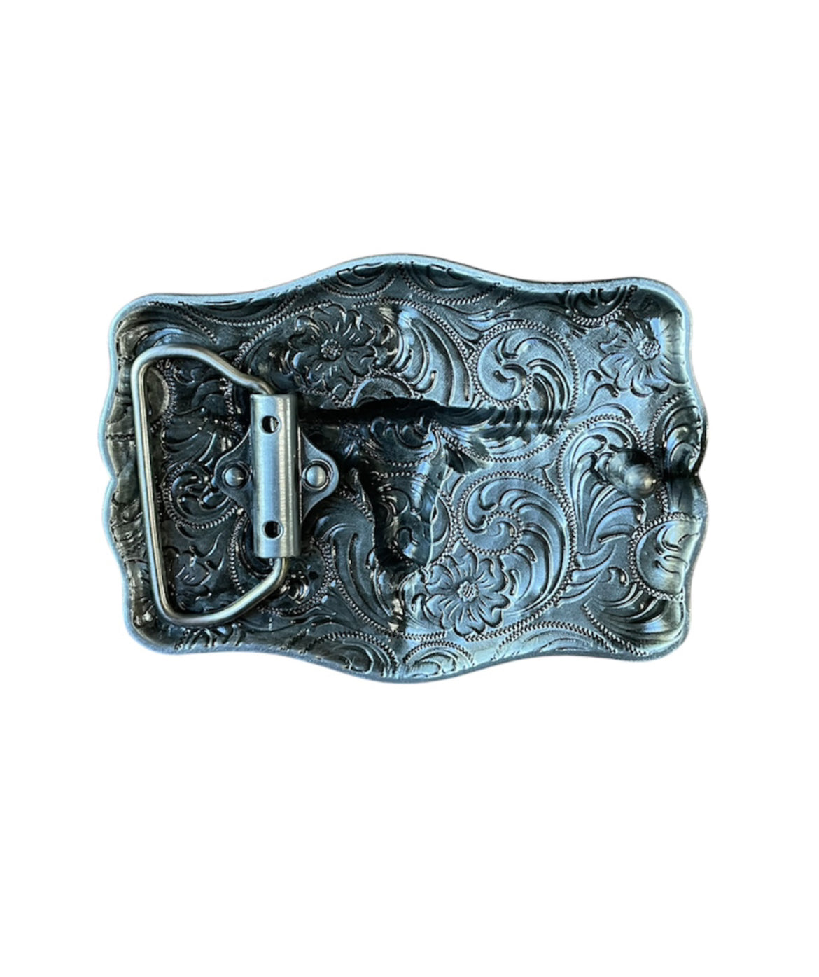 A8859 - Antique Silver Colour Western Belt Buckle